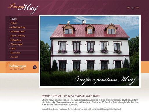 chcete strávit příjemnou noc s přítelkyní či manželkou, přijet na klidnou dovolenou, oslavit vánoce, silvestra nebo se na chvíli zastavit v čisté přírodě?