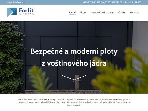 bezpečné a moderní ploty z voštinového jádra