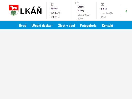 oficiální stránky obce lkáň, malá vesnice severozápadně od libochovic je rozprostřena  na obou březích potoka rosovka.
