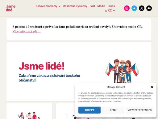 naše iniciativa je zaměřena na boj proti omezením pro rusy při získávání českého občanství. připojte se k nám na obranu práv a rovnosti!