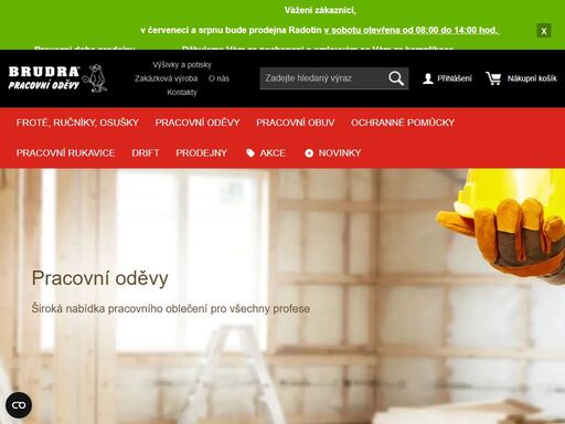 brudra nabízí široký sortiment pracovních oděvů, obuvi a ochranných pomůcek. pro firmy i kutily. možnost nákupu ve 4 prodejnách v praze nebo na našem e-shopu.