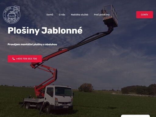 plošiny jablonné v podještedí. nabízíme pronájem montážní plošiny s obsluhou, která zvládne nejen práci ve výškách, ale také širokou škálu řemeslných služeb.