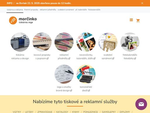 tiskárna, grafické práce, propisky, reklamní předměty