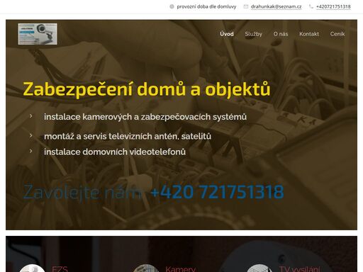 montáž a servis zabezpečovacího systémů jablotron