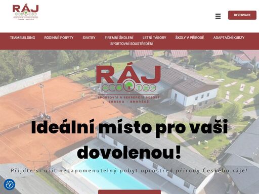 ideální místo pro vaši dovolenou! přijďte si užít nezapomenutelný pobyt uprostřed přírody českého ráje! rezervovat facebook-f map-signs sportovní a rekreační resort ráj náš resort nabízí plně vybavené bungalovy pro 2-4 osoby, chatky pro 4-6 osob nebo 2 lůžkové pokoje v hlavní budově. všechny formy ubytování mají vlastní sociální zařízení. naši kuchaři vám připraví pestrou stravu […]