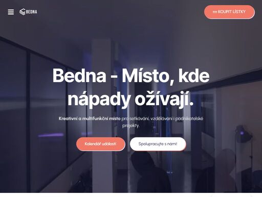 https://www.youtube.com/watch?v=rt7bzfg2hne co děláme jsme multifunkční kreativní prostor (1100m2) s rozvíjející se komunitou, máme přesah do hudby, sportu, vzdělávání, osobního rozvoje a produkce všeho druhu (grafika, videa, stream, foto, eventy, aj.). vejde se sem každý, kdo chce něco dělat. event milujeme mejdany. jakákoli party, konference nebo výstava v offline i online prostředí je u nás vítaná.