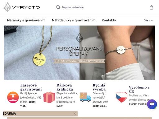 gravírování šperků s vlastním textem, datem nebo symbolem. vytvořte jedinečný a osobní šperk s trvalým významem a precizním zpracováním.
náramky a náhrdelníky z chirurgické oceli