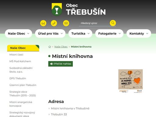 oficiální stránky obce třebušín