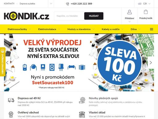 elektronické součástky, moduly a příslušenství pro kutily i profesionály. snadný online nákup s poradenstvím a rychlým doručením.