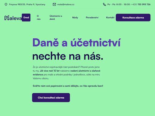 vedení účetnictví a daňové evidence na míru vašemu oboru pro malé a střední podniky již více než 20 let. svěřte své papírování nám!