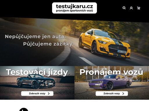 půjčujeme americké sportovní vozy na dlouhodobé pronájmy, ale i na krátké jízdy jako zážitek.