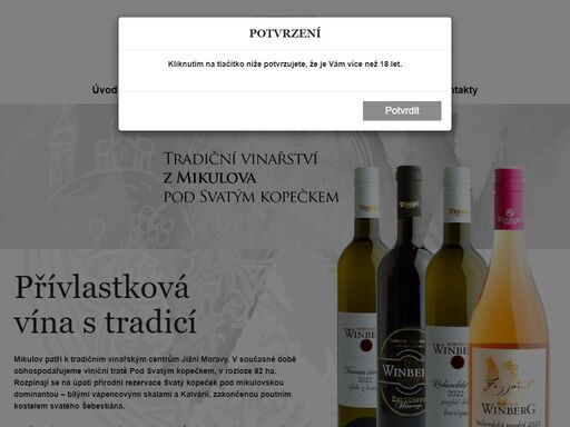 vinařství winberg mikulov - kvalitní bílá a červená vína z jižní moravy, e-shop, ubytování