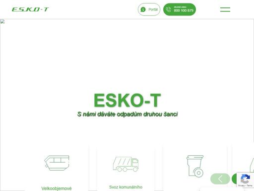 firma esko-t zajišťuje svoz a likvidaci komunálních, tříděných, nebezpečných a ostatních odpadů v regionu třebíčsko. provozuje také osvětu a poradenství.