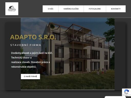 stavební firma liberec
stavby na klíč liberecký kraj
rekonstrukce domů liberec
výstavba rodinných domů liberec
technický dozor staveb
kompletní stavební služby
adapto s.r.o.
stavební firma s osobním přístupem stavební firma adapto s.r.o. nabízí komplexní dodávky staveb na klíč, technický dozor, výstavbu rodinných domů a rekonstrukce v libereckém kraji.