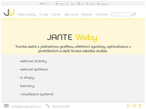 vytváříme webové stránky, individuální grafický návrh, žádné šablony, řešení na míru. webové aplikace, e-shopy, bannery, vizualizace technických systémů.