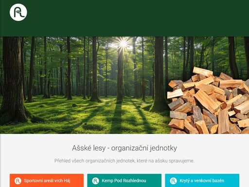 ašské lesy - sportovní areál vrch háj, kemp pod rozhlednou, lyžařské středisko aš, doubrava ubytování v přírodě, sportovní hala geipelova, tělocvična keller, venkovní a krytý bazén aš, skatepark aš