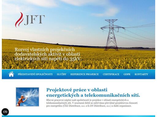 projektové práce v oblasti energetických a telekomunikačních sítí.