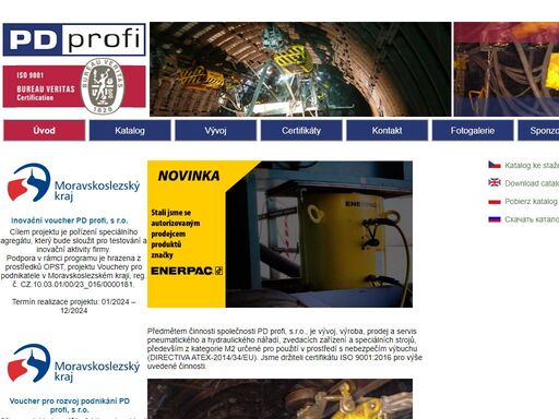předmětem činnosti společnosti pd profi, s.r.o., je vývoj, výroba, prodej a servis pneumatického a hydraulického nářadí, zvedacích zařízení a speciálních strojů, určené pro použití v prostředí s nebezpečím výbuchu.