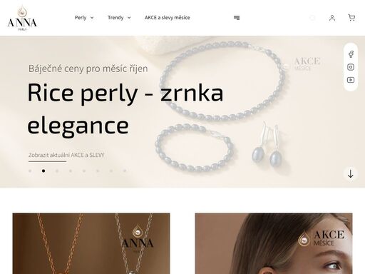 objevte krásu perel s anna perly. vítejte v obchodě anna perly, kde se luxus snoubí s nadčasovou elegancí. pod značkou anna perly vám přinášíme exkluzivní perlové šperky, které podtrhnou váš jedinečný styl.
 
přírodní perly nejvyšší kvality
ruční výroba s precizním zpracováním
perfektní dárek pro každou…