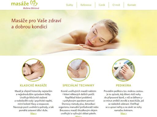 masáže a pedikúra - mgr. božena bártová