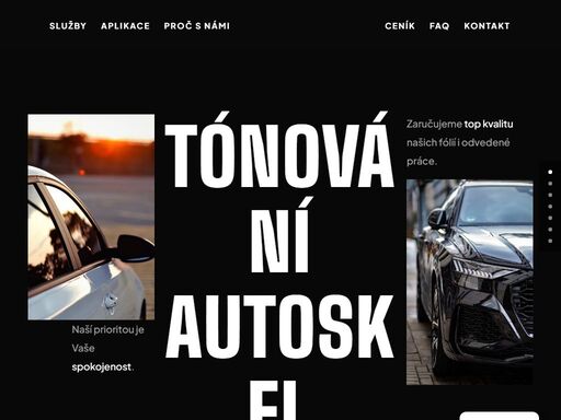 nabízíme tónování autoskel, ochranu laku ppf fólií i zatmavení skvětel. zaručujeme top kvalitu našich fólií i odvedené práce. najdete nás v olomouci.