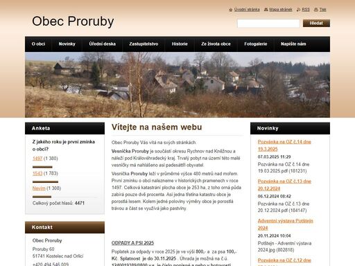 proruby, obec, eu, malátek, starosta, proruby.eu, obec proruby