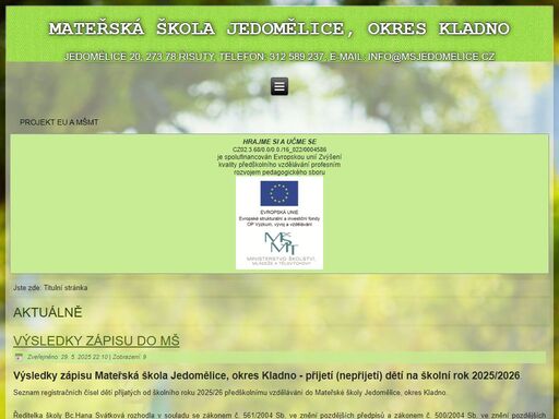 jedomělice, mateřská škola, 