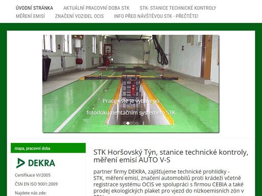 stk horšovský týn, stanice technické kontroly, měření emisí auto v-s,domažlice,staňkov,holýšov a okolí
