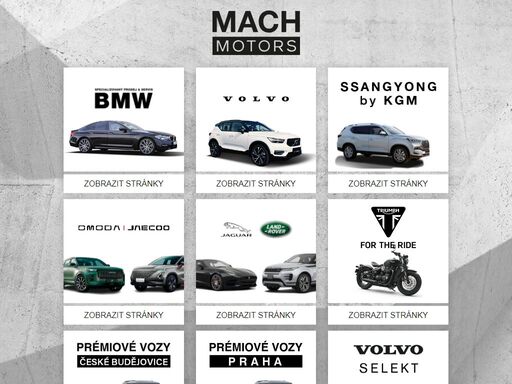 zabýváme se prodejem, dovozem a servisem vozů bmw na zakázku. zajišťujeme leasing, pojištění a všechny formality spojené s převodem automobilu. jsme autorizovaný partner volvo car a specializovaný prodejce luxusních vozů bmw, mercedes, audi, ferrari či aston martin.