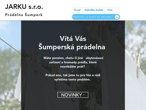 nechte si vytvořit nabídku na praní prádla v šumperku. firma jarku s.r.o. si zakládá na individuálním přístupu k zákazníků a rychle dodaném čistě voňavém prádle.