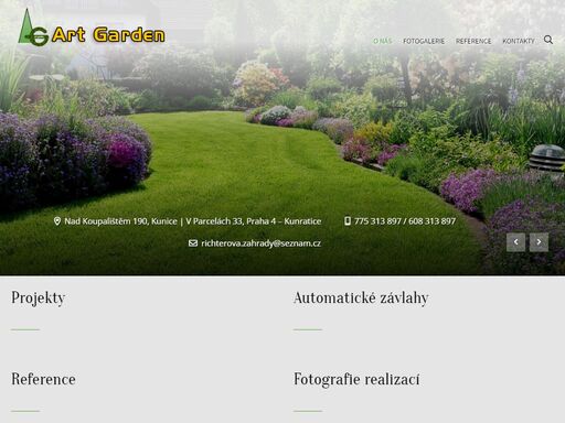 projektování zahrad, automatické závlahové systémy praha východ, západ, benešov, střední čechy