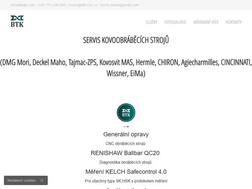    
   
›   
   
generální opravy   
cnc obráběcích strojů    
   
   
renishaw ballbar qc20    
diagnostika obráběcích strojů    
   
   
měření kelch...