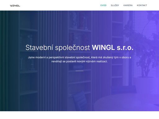 wingl - stavební společnost. zaměřujeme se na výstavbu a rekonstrukce kanceláří, nebytových prostor, bytů, rodinných domů, obchodů, prodejních ploch a dalších.