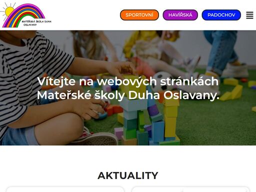 navštivte webové stránky mateřské školy duha v oslavanech. naleznete zde cenné informace a aktuality. mateřská škola sportovní, havířská a padochov.