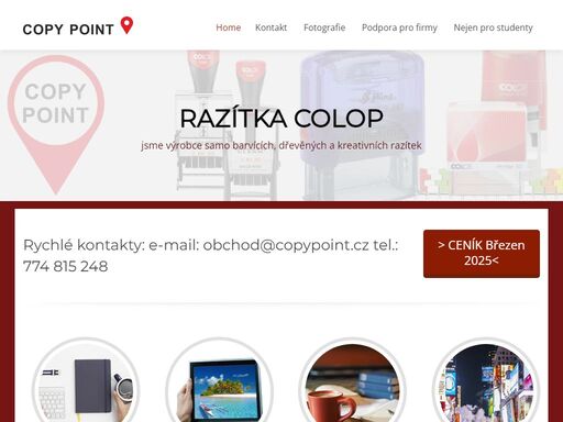 otevřeli jsme pro vás reprografické centrum na ulici netušilova v prostějově (bývalé swisscentrum). 
nabízíme jak klasické kopírovací služby, tak nově i tisk fotografií, fotoobrazů, výrobu vizitek, letáků, hlavičkových papírů, nálepek, bannerů, polepů výloh, aut, potisk triček, hrnků, polštářků, výšivky, cnc výřezy z polystyrenu a styroduru (xps), nálepky a mnoho dalších služeb.
