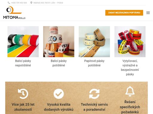 vyrábíme kvalitní potištěné i nepotištěné pásky za rozumné ceny. můžeme také nabídnout papírové pásky nebo vytyčovací a bezpečnostní pásky.