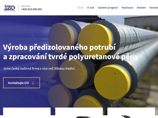společnost izo spol. s r.o. je českou rodinnou firmou s více jak 30 letou zkušeností ve výrobě předizolovaných potrubních systémů.