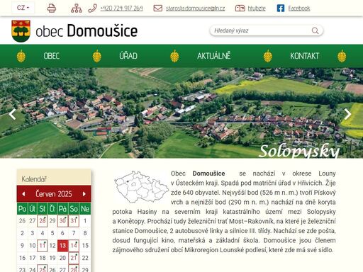 oficiální stránky obce domoušice