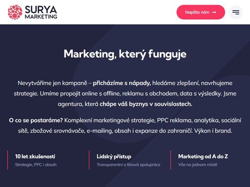 komplexní správa online marketingu: strategie, ppc kampaně (google ads, sklik, meta), e-mailing, zbožáky, analytika a obsah.

