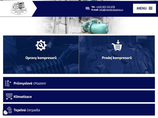 servis chlazení matějíček s.r.o. se specializuje na prodej a servis kompresorů, průmyslového chlazení i klimatizací. zjistěte více informací na našem webu. 