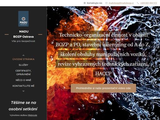 jsme  firma zaměřující se na bozp a po, revize, školení obsluhy vzv, stavební inženýring
