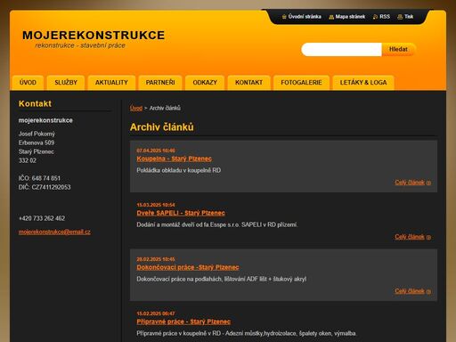 kompletni rekonstrukce nejen interiéru. sadrokartonarske a zednicke prace,obklady a dlazby,rekonstrukce,bytová jádra sprava a udrzba nemovitosti.