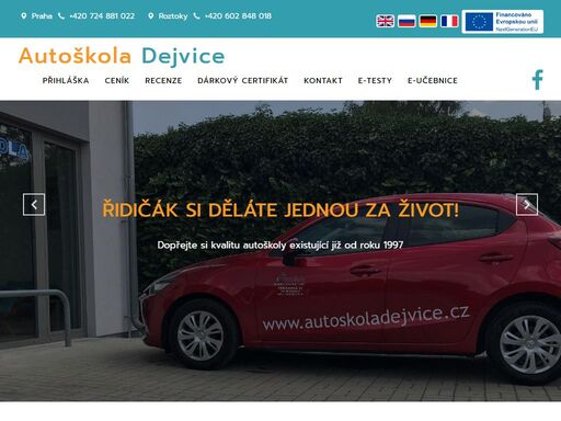 autoškola dejvice se věnuje výuce všech skupin a, skupiny b, b - automat a be. vyučujeme v češtině, angličtině a ruštině. vozový park pravidelně obnovujeme.