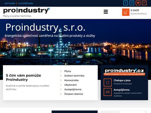 společnost proindustry se zabývá maloobchodní a velkoobchodní distribucí plynných paliv, technických plynů, svářecí techniky a pohonných hmot lpg a nafty.