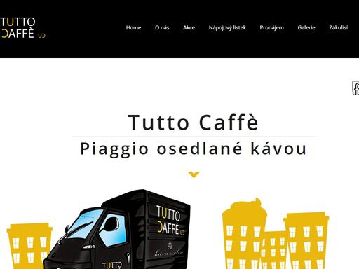 tutto caffe - piaggio osedlané kávou