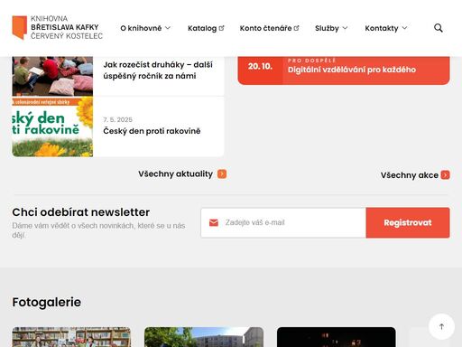 oficiální stránky knihovny břetislava kafky - knihovna červený kostelec