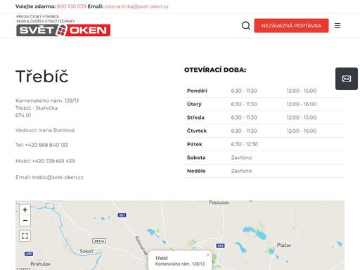 pobočka společnosti svět oken třebíč nabízí do konce měsíce se slevou plastová okna, plastové dveře, hliníková okna, hliníkové dveře, garážová vrata, balkóny a lodžie a stínící techniku.