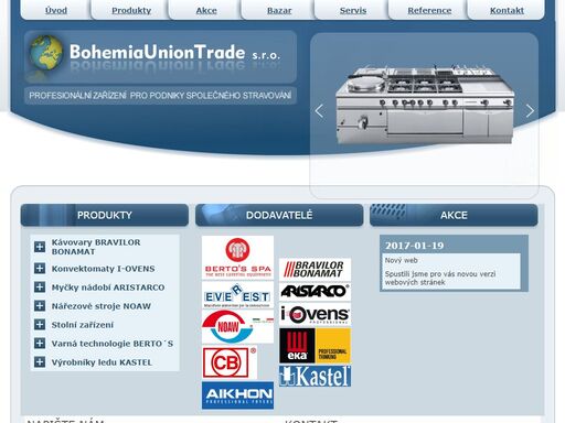obchodní společnost bohemia union trade s.r.o. se věnuje dovozu a prodeji profesionálního zařízení pro podniky společného stravování a obchody. 