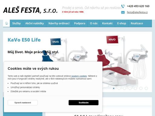 aleš festa, s.r.o. nabízíme prodej, servis, prohlídky a revize zdravotnických přístoju pro stomatologii.