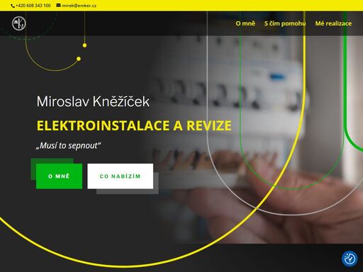váš elektrikář a revizní technik pro západní čechy. jsem revizním technikem spolupracujícím s čez.